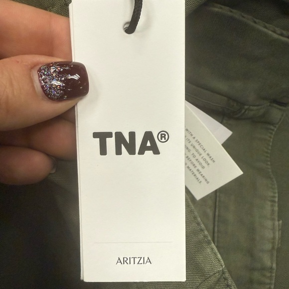 ARITZIA TNA Marco Pants Relaxed Super Low Rise Utility Pants Army Green Size 0 - Picture 9 of 14